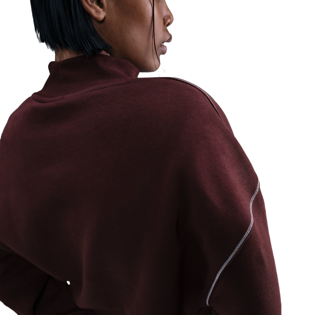Nike NSW Phoenix Fleece Mock Neck Image 2 of 5. Tap to open photo gallery.