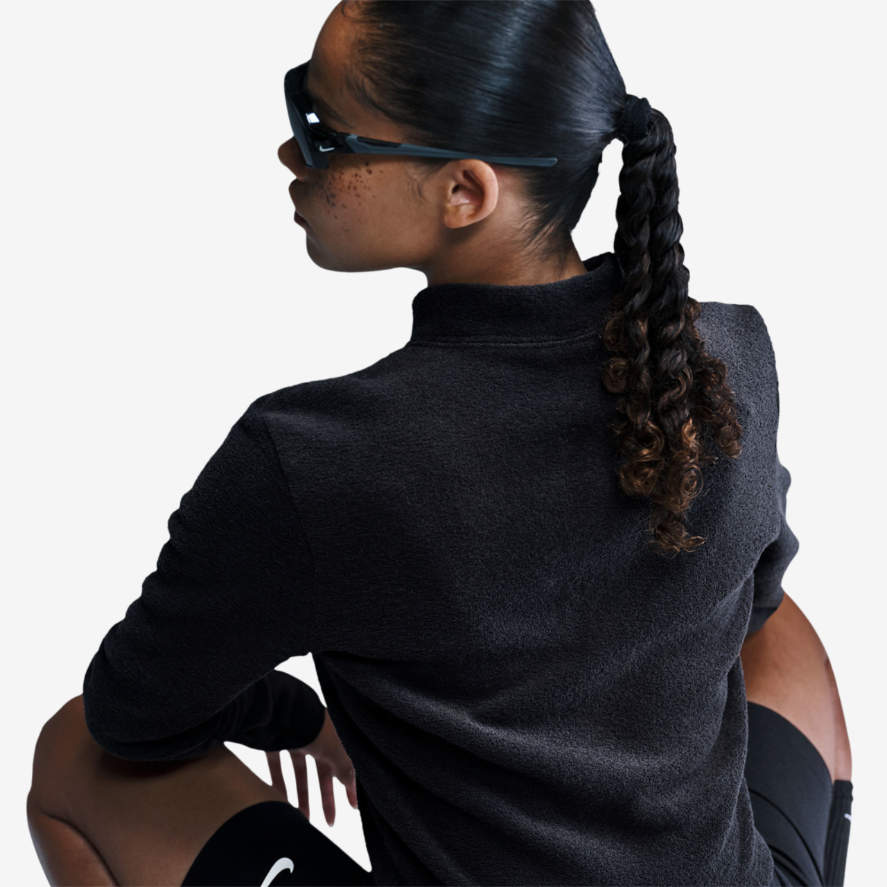 Nike NSW Phoenix Plush Long Sleeve T-Shirt Image 3 of 6. Tap to open photo gallery.