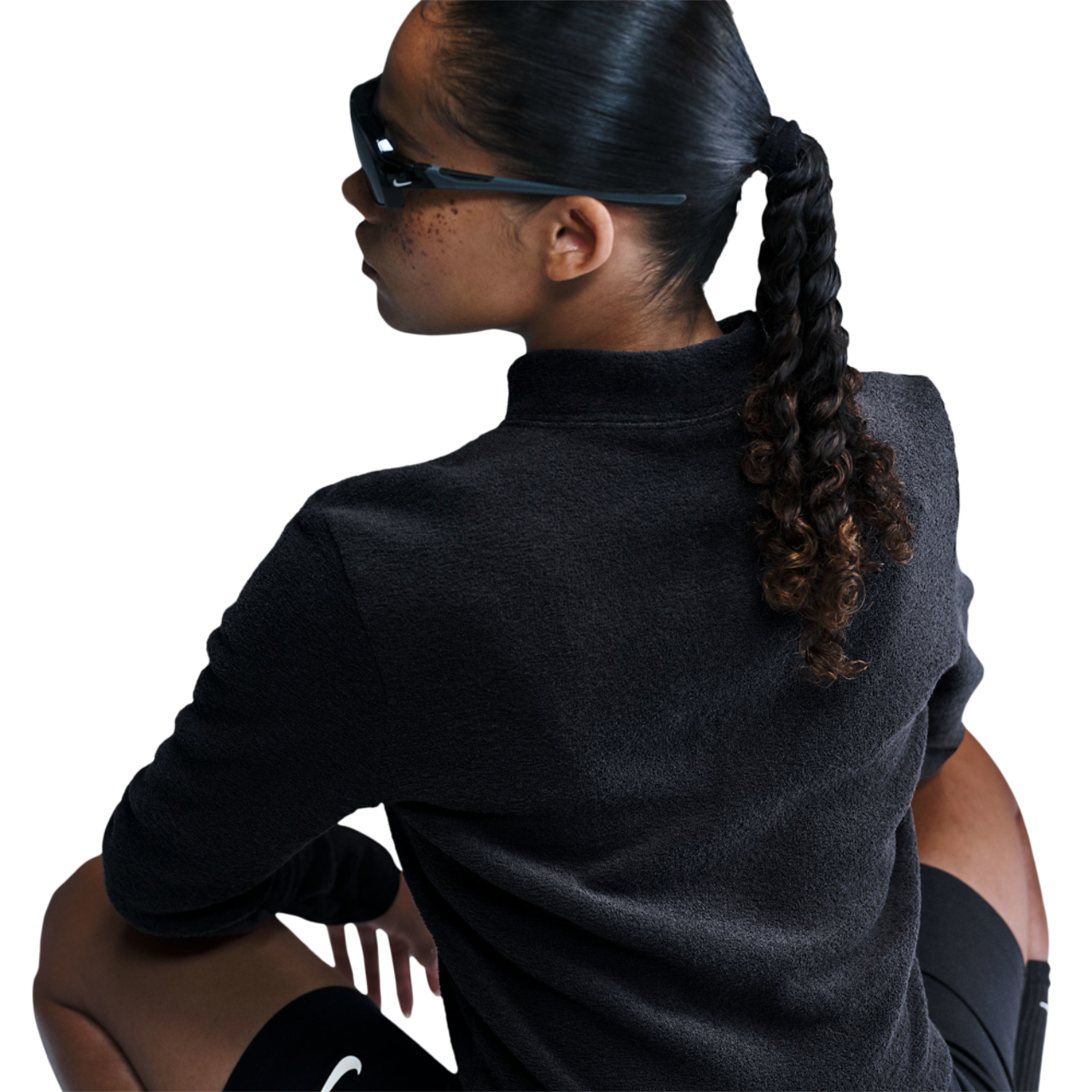 Nike NSW Phoenix Plush Long Sleeve T-Shirt Image 3 of 6. Tap to open photo gallery.