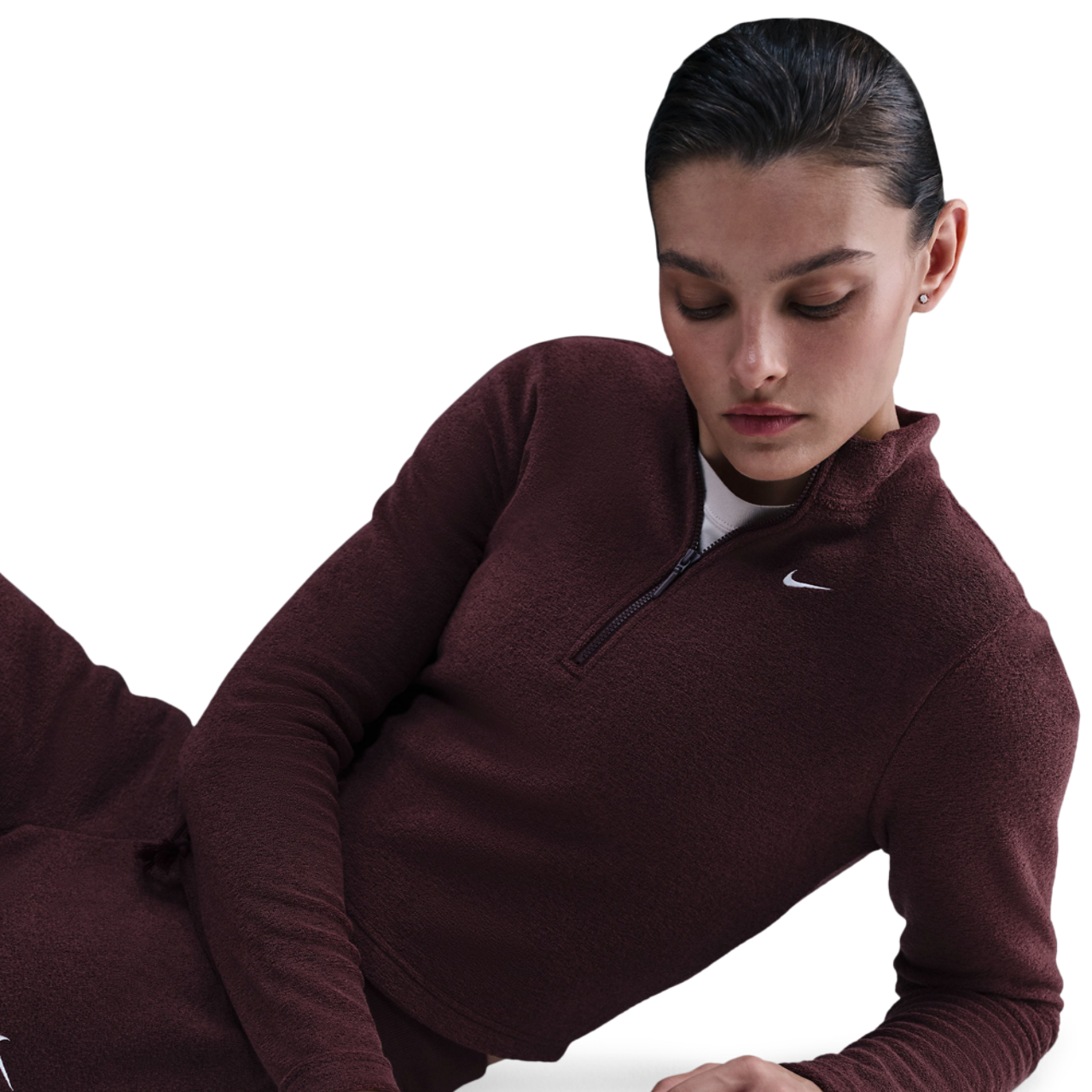 Nike NSW Phoenix Plush Long Sleeve T-Shirt Image 3 of 5. Tap to open photo gallery.