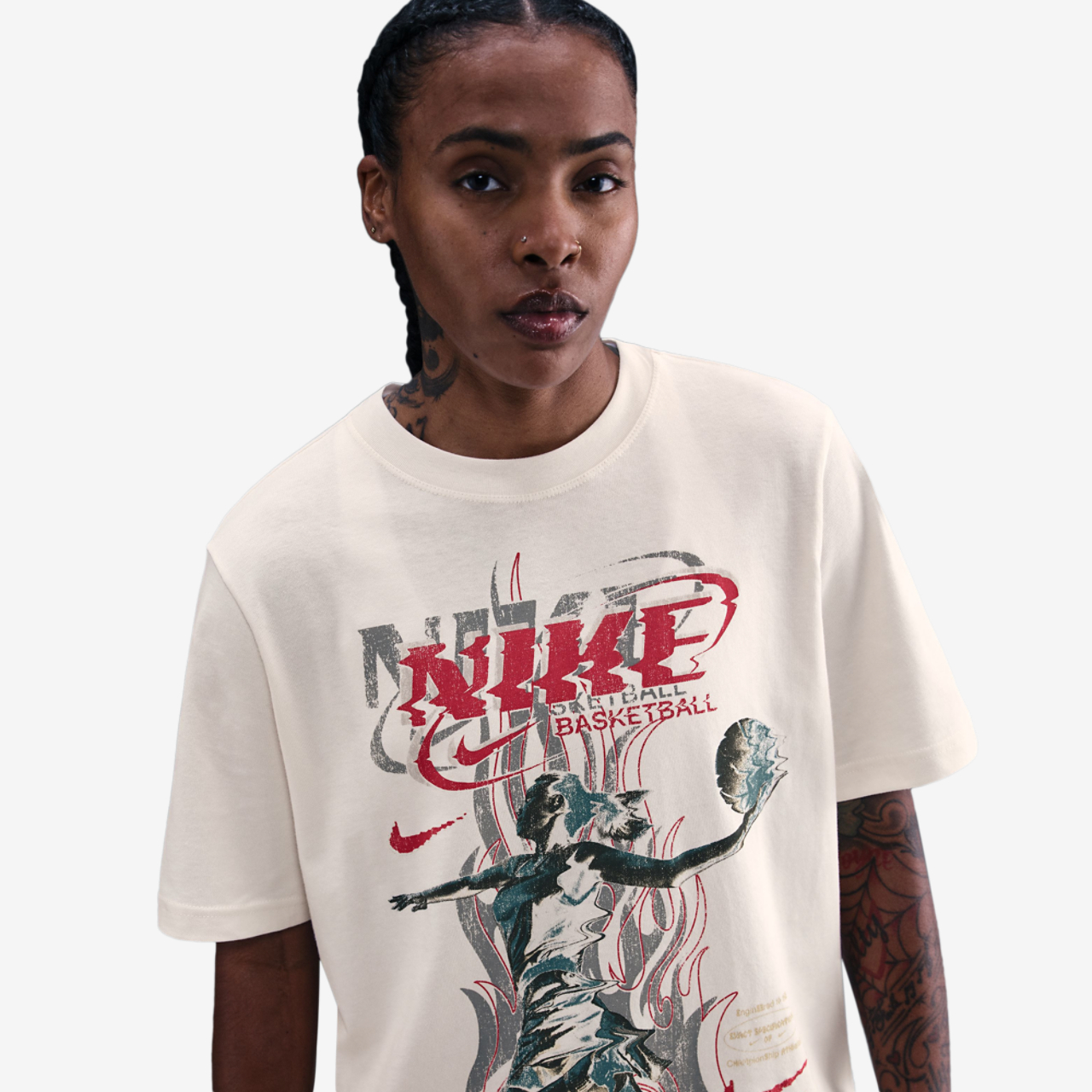 Nike Essential Glitch T-shirt Image 1 of 3. Tap to open photo gallery.