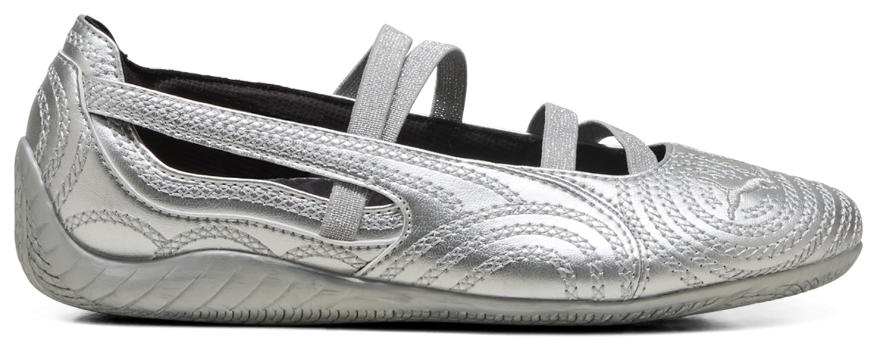 PUMA x Wicked Speedcat Ballet Silver Slippers Image 1 of 7. Tap to open photo gallery.