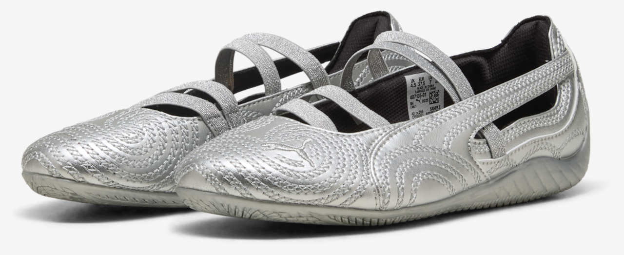 PUMA x Wicked Speedcat Ballet Silver Slippers Image 6 of 7. Tap to open photo gallery.