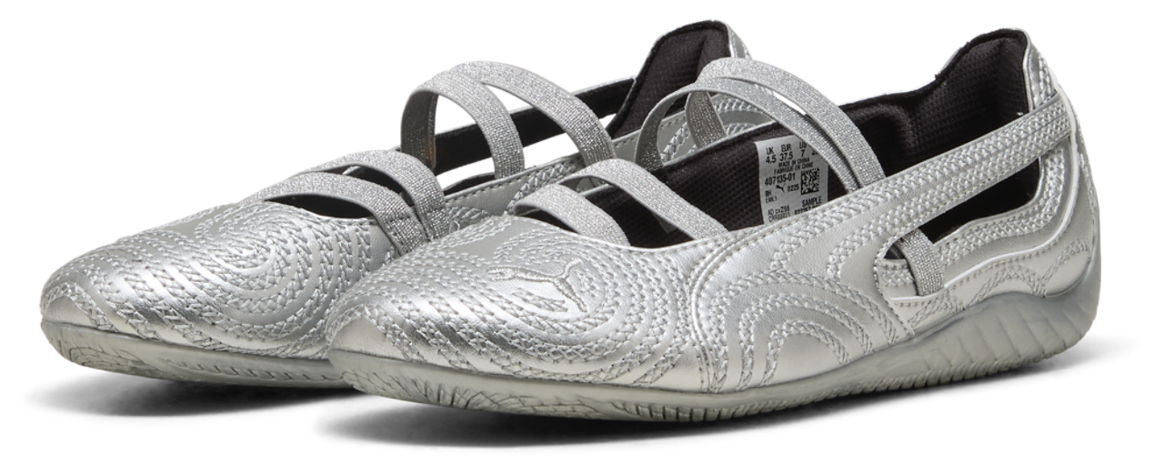 PUMA x Wicked Speedcat Ballet Silver Slippers Image 6 of 7. Tap to open photo gallery.