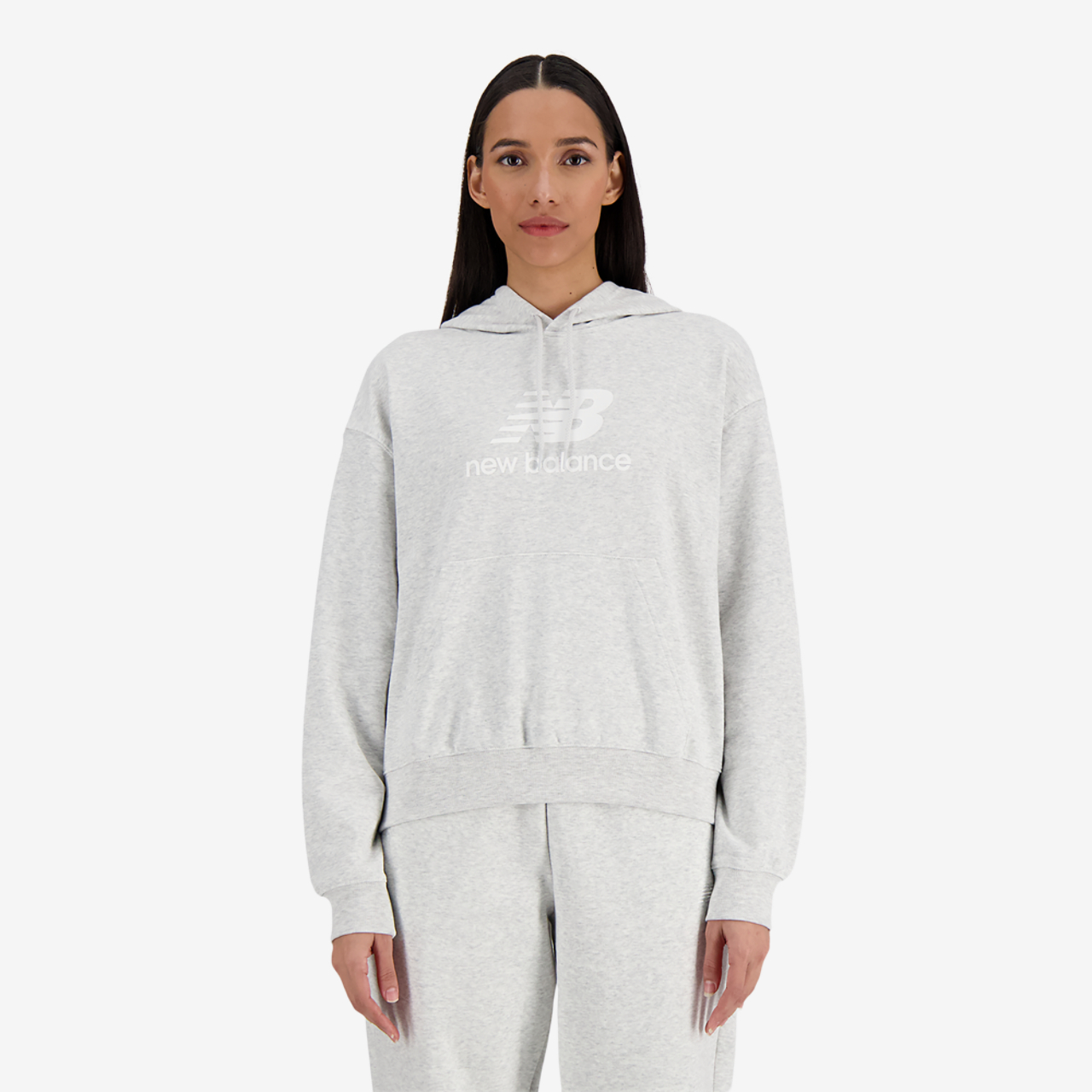 New Balance Sport Essentials Fleece Logo Hoodie Image 1 of 4. Tap to open photo gallery.