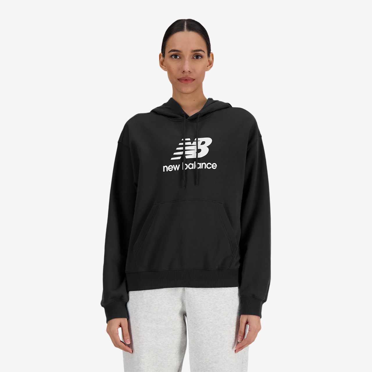 New Balance Sport Essentials Fleece Logo Hoodie Image 1 of 4. Tap to open photo gallery.