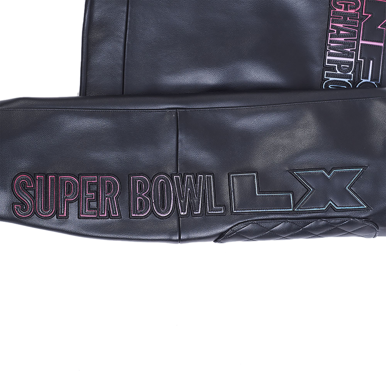 Pro Standard NFL Super Bowl 60 Moto Jacket Image 8 of 8. Tap to open photo gallery.