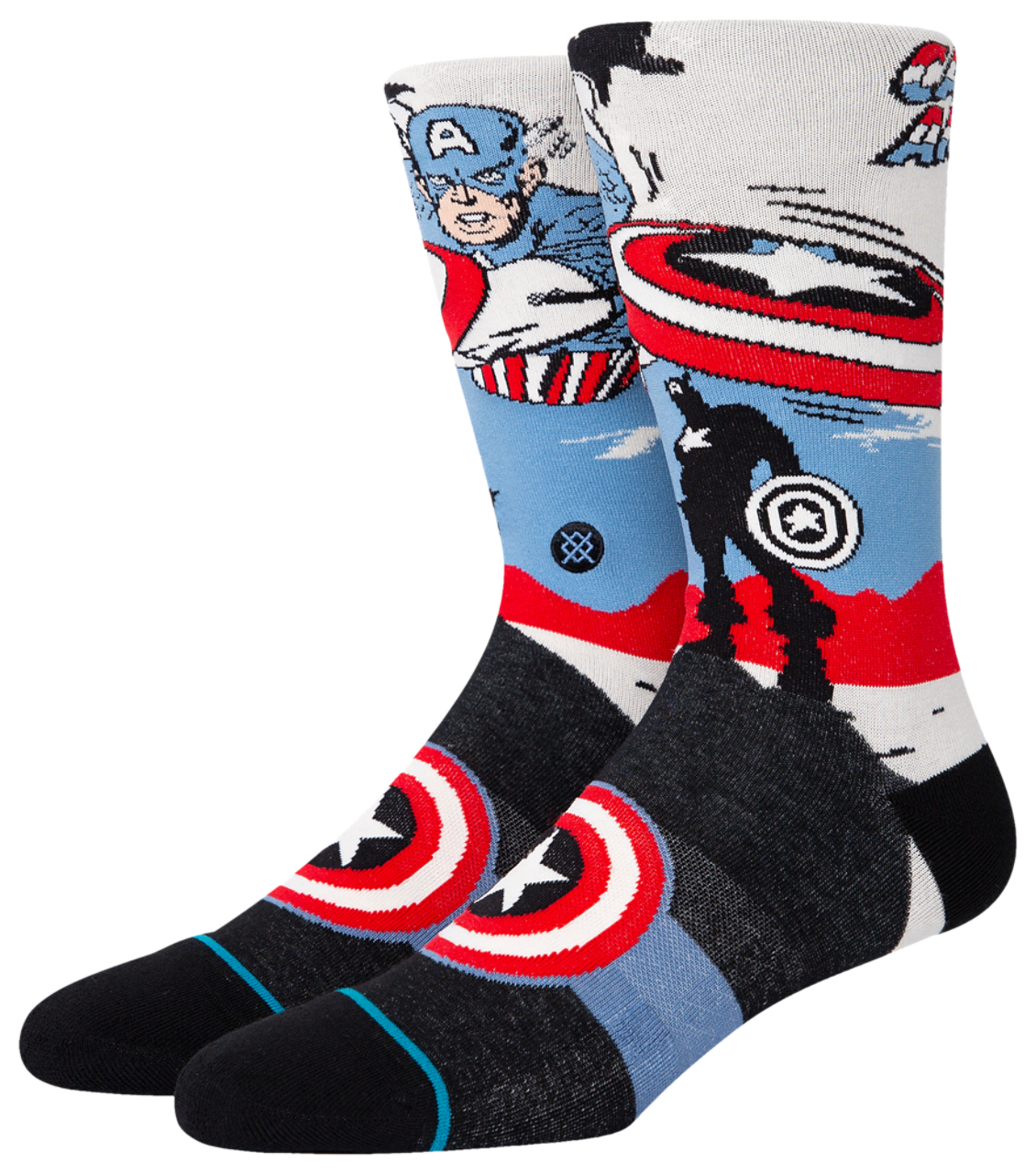 Stance Captain America Marquee Crew Socks Image 1 of 1. Tap to open photo gallery.