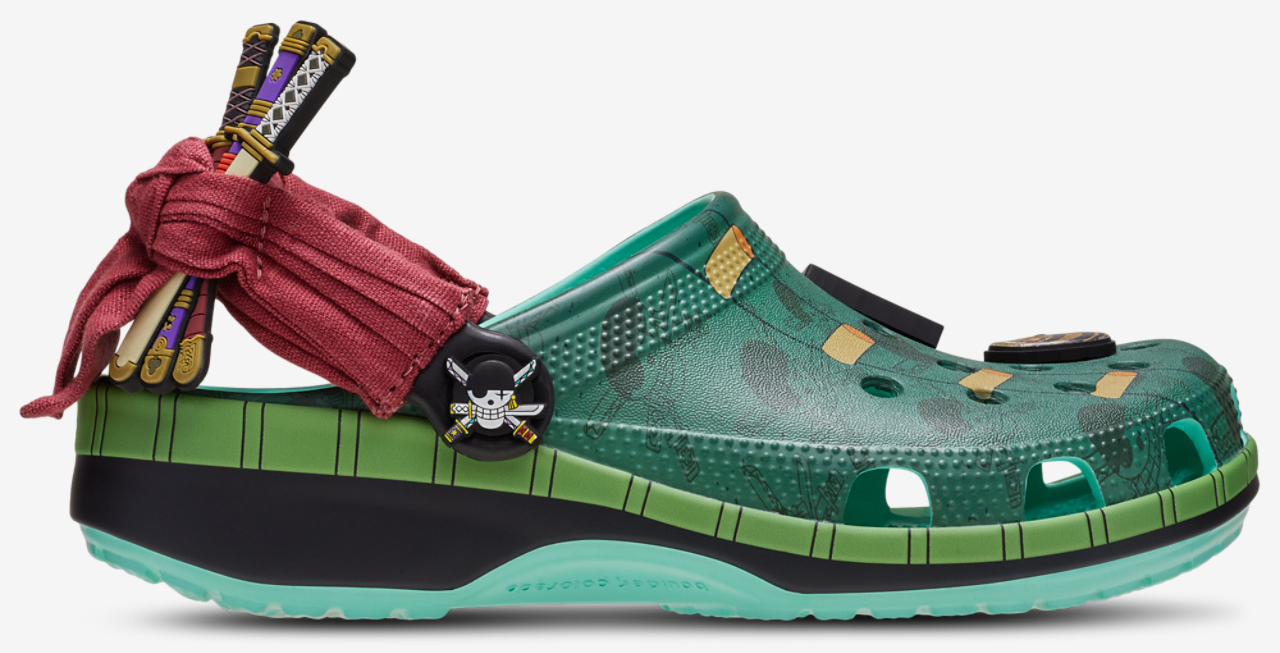 Crocs ONE PIECE Zoro Classic Clogs Image 2 of 7. Tap to open photo gallery.