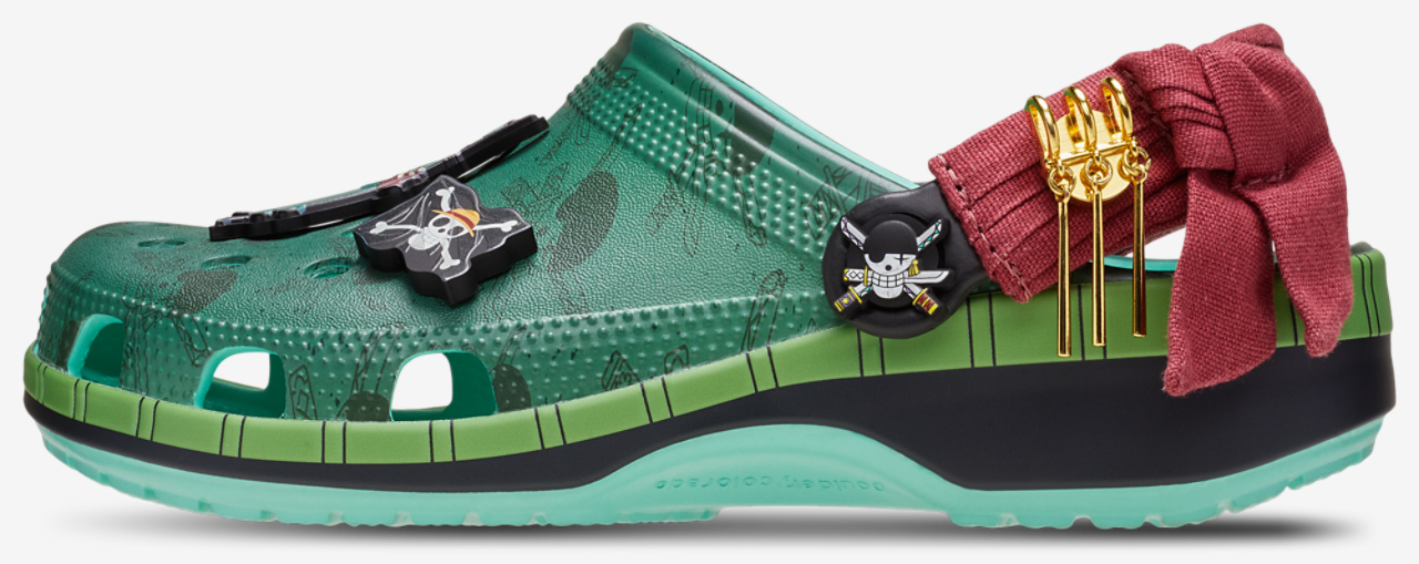 Crocs ONE PIECE Zoro Classic Clogs Image 3 of 7. Tap to open photo gallery.