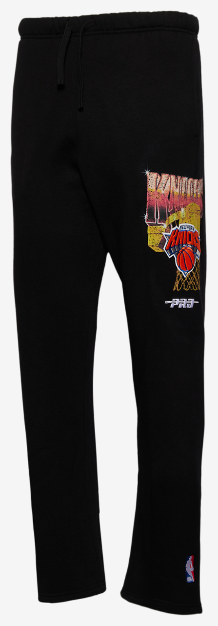 Pro Standard Knicks Gold Hoops Straight Leg Sweatpants Image 1 of 2. Tap to open photo gallery.