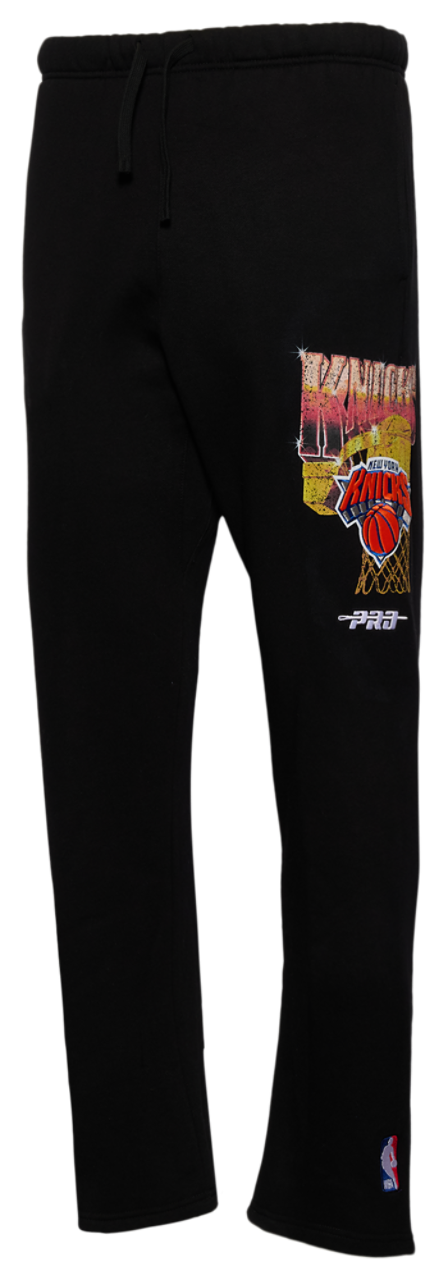 Pro Standard Knicks Gold Hoops Straight Leg Sweatpants Image 1 of 2. Tap to open photo gallery.