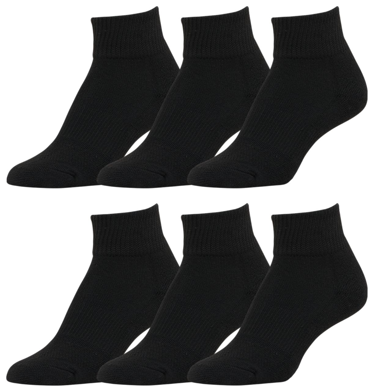 CSG Youth 6 Pack Quarter Socks Image 2 of 3. Tap to open photo gallery.