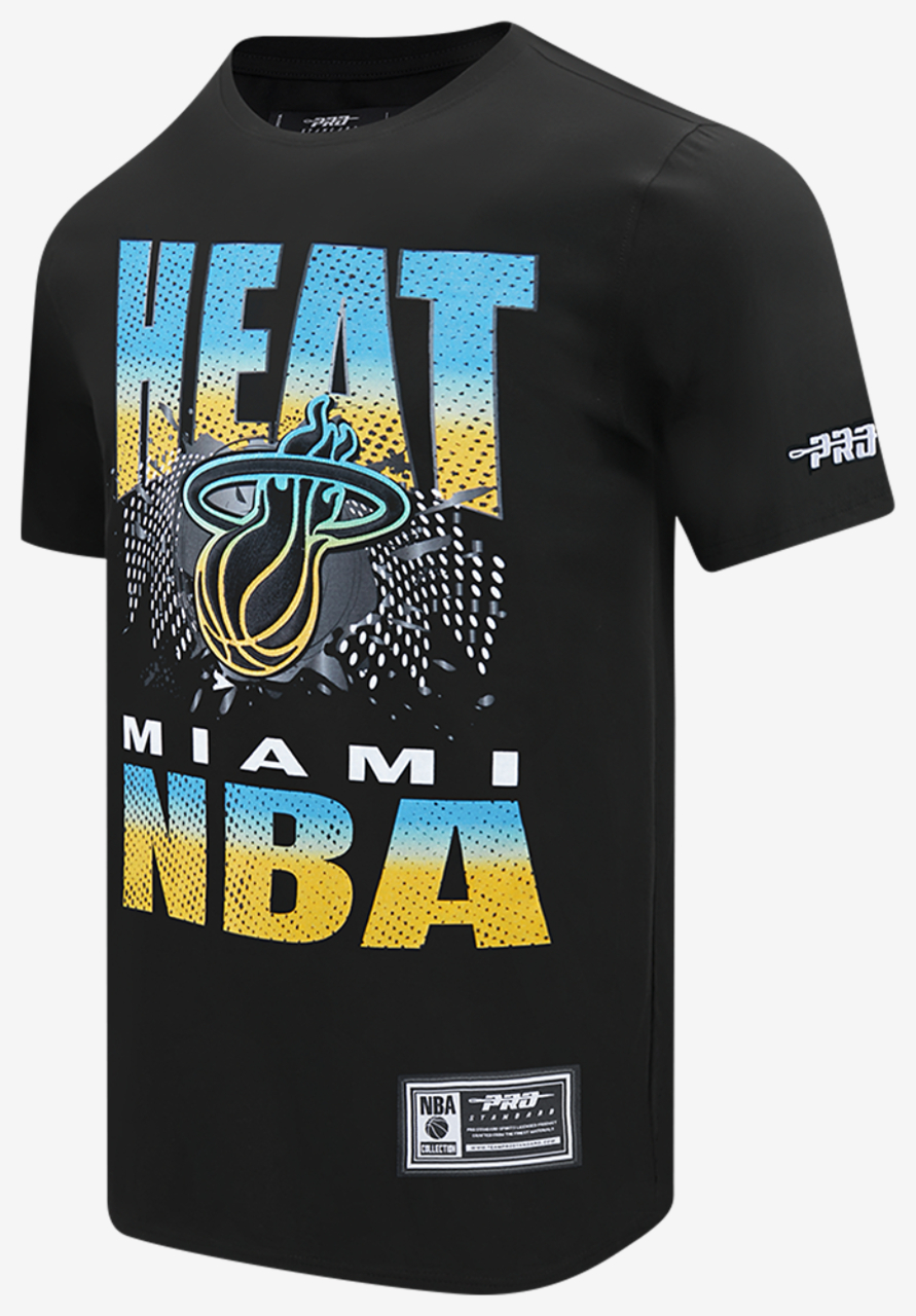 Pro Standard Miami Heat Electric Blue S/S Flex T-Shirt Image 3 of 6. Tap to open photo gallery.