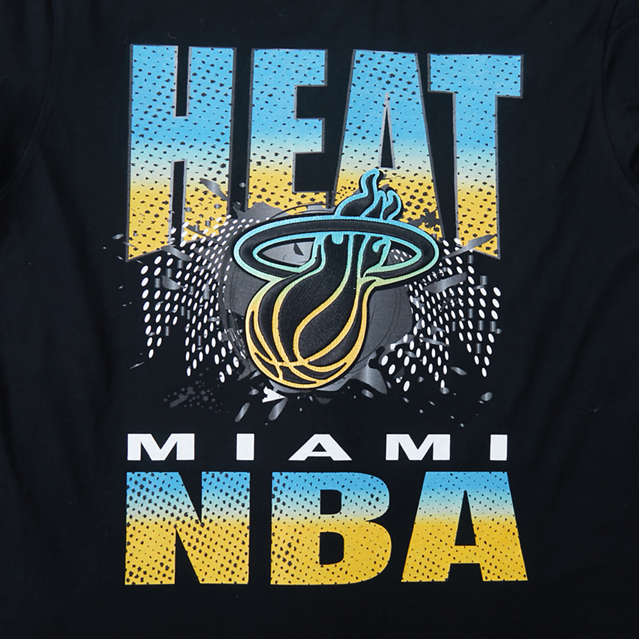 Pro Standard Miami Heat Electric Blue S/S Flex T-Shirt Image 5 of 6. Tap to open photo gallery.
