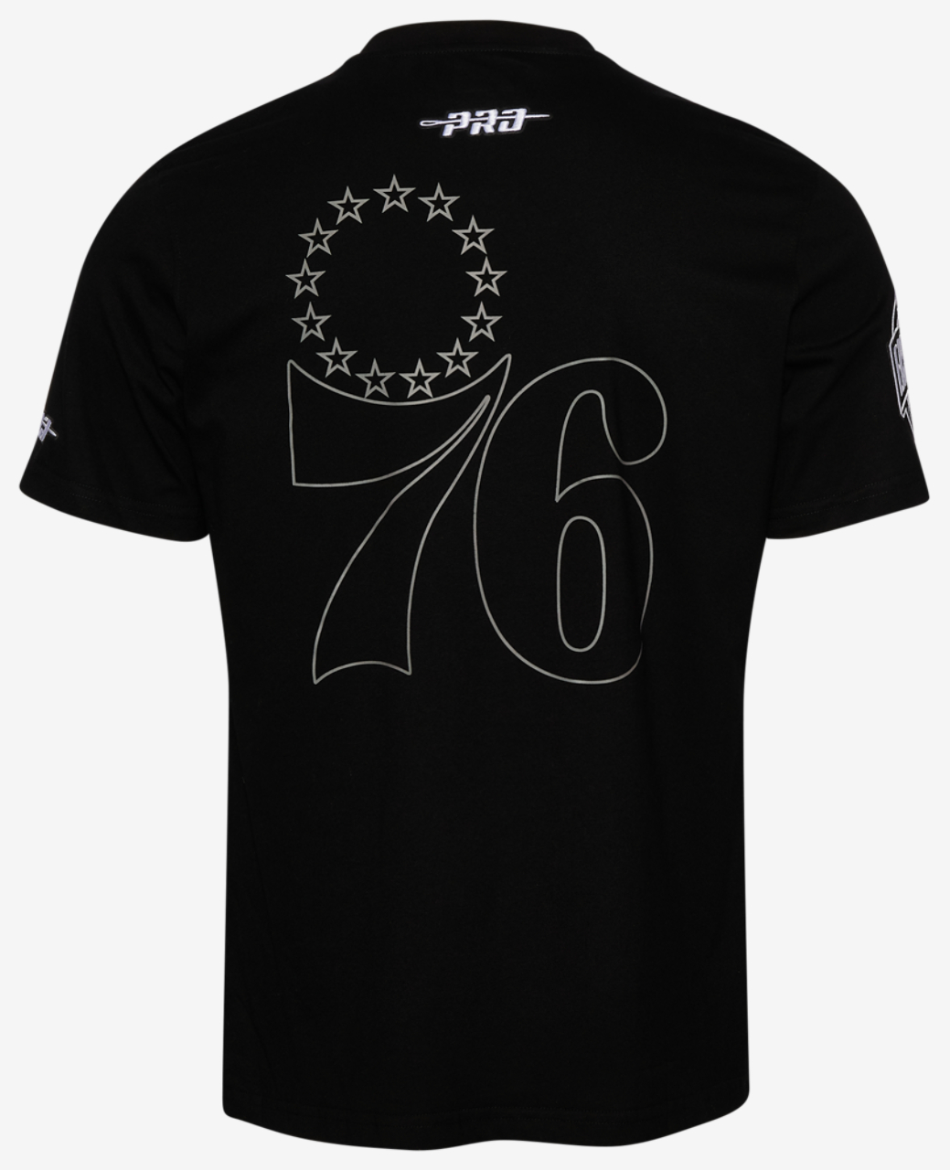 Pro Standard Philadelphia 76ers Black Cat S/S Flex T-Shirt Image 2 of 5. Tap to open photo gallery.