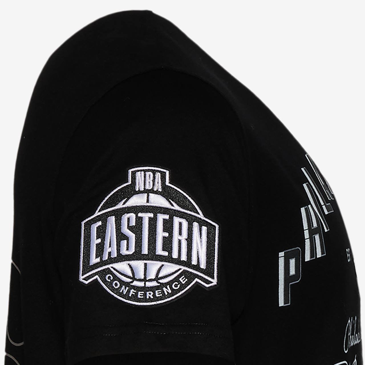 Pro Standard Philadelphia 76ers Black Cat S/S Flex T-Shirt Image 4 of 5. Tap to open photo gallery.