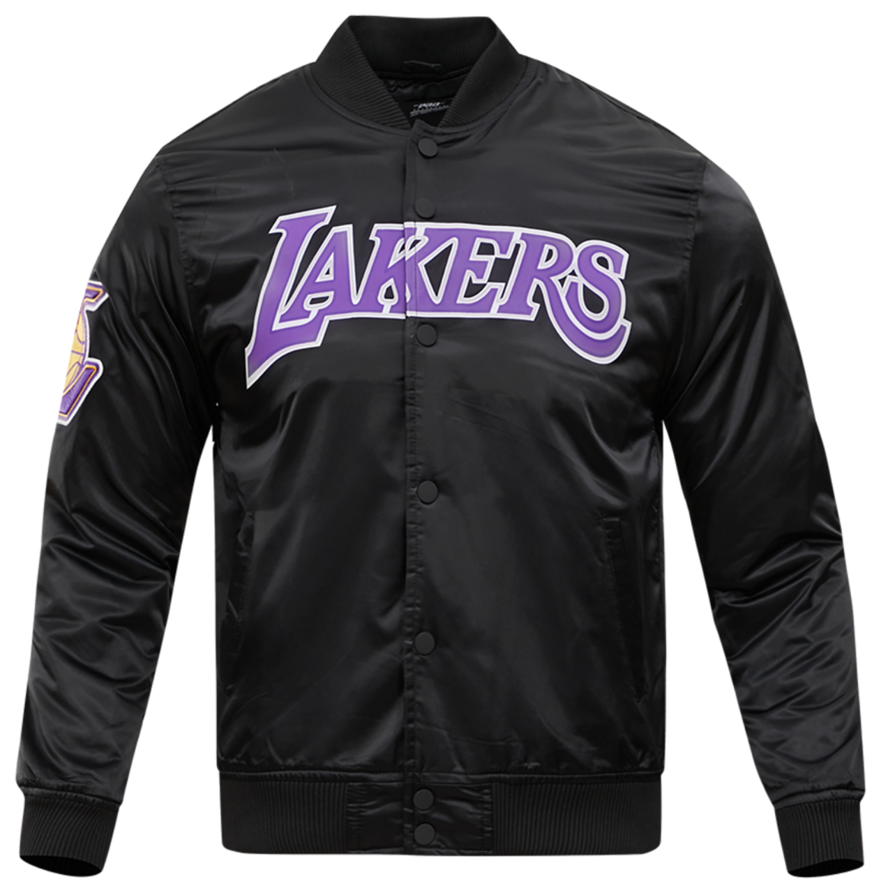 Pro Standard Lakers Big Logo Satin Jacket Image 1 of 9. Tap to open photo gallery.