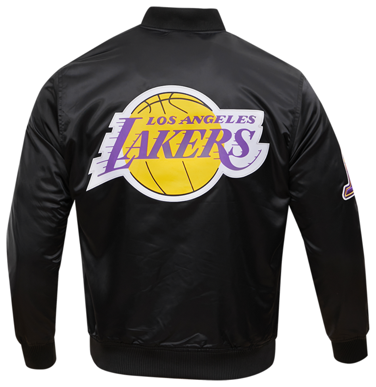 Pro Standard Lakers Big Logo Satin Jacket Image 2 of 9. Tap to open photo gallery.