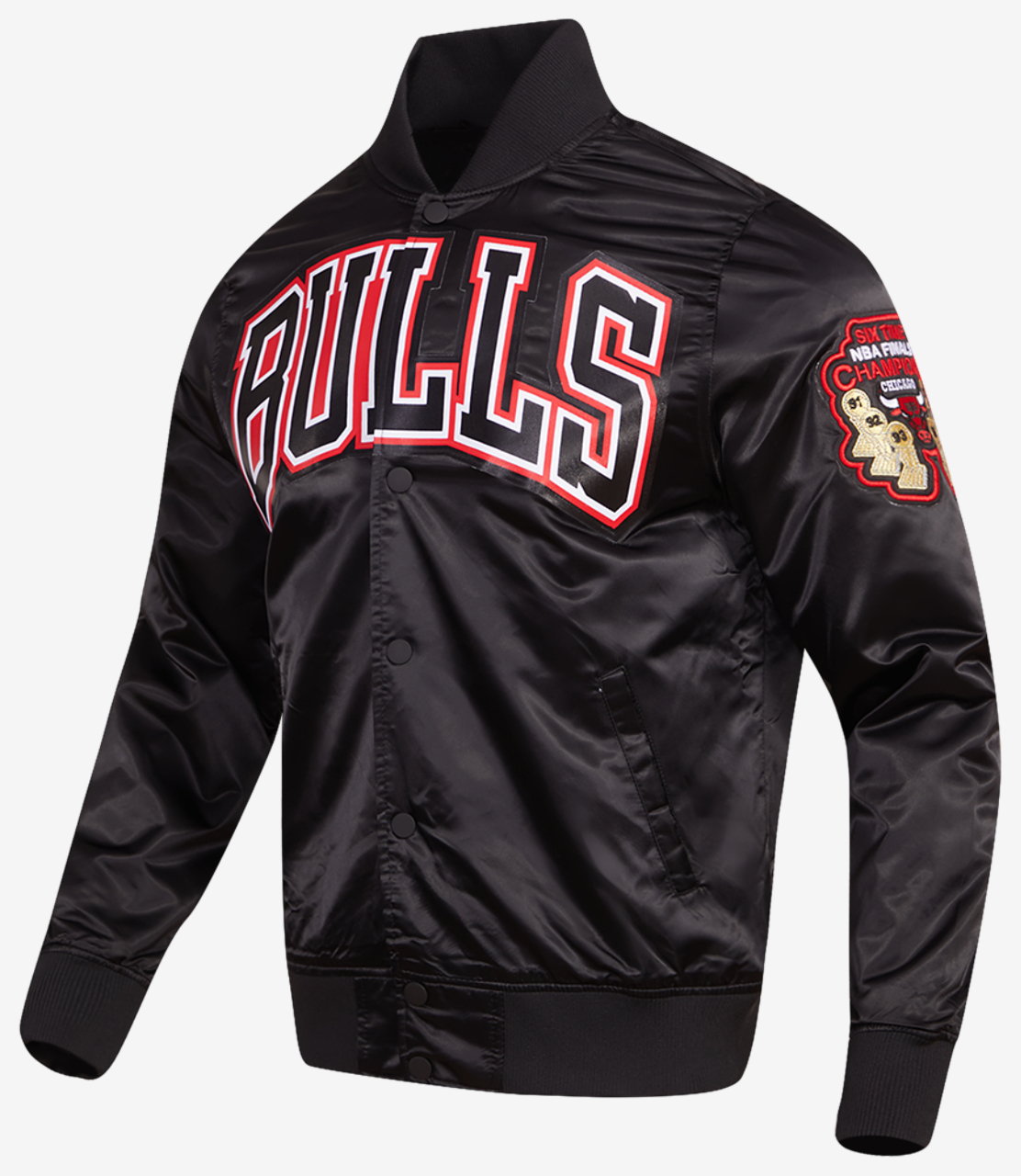 Pro Standard Bulls Tonal Satin Jacket Image 3 of 8. Tap to open photo gallery.