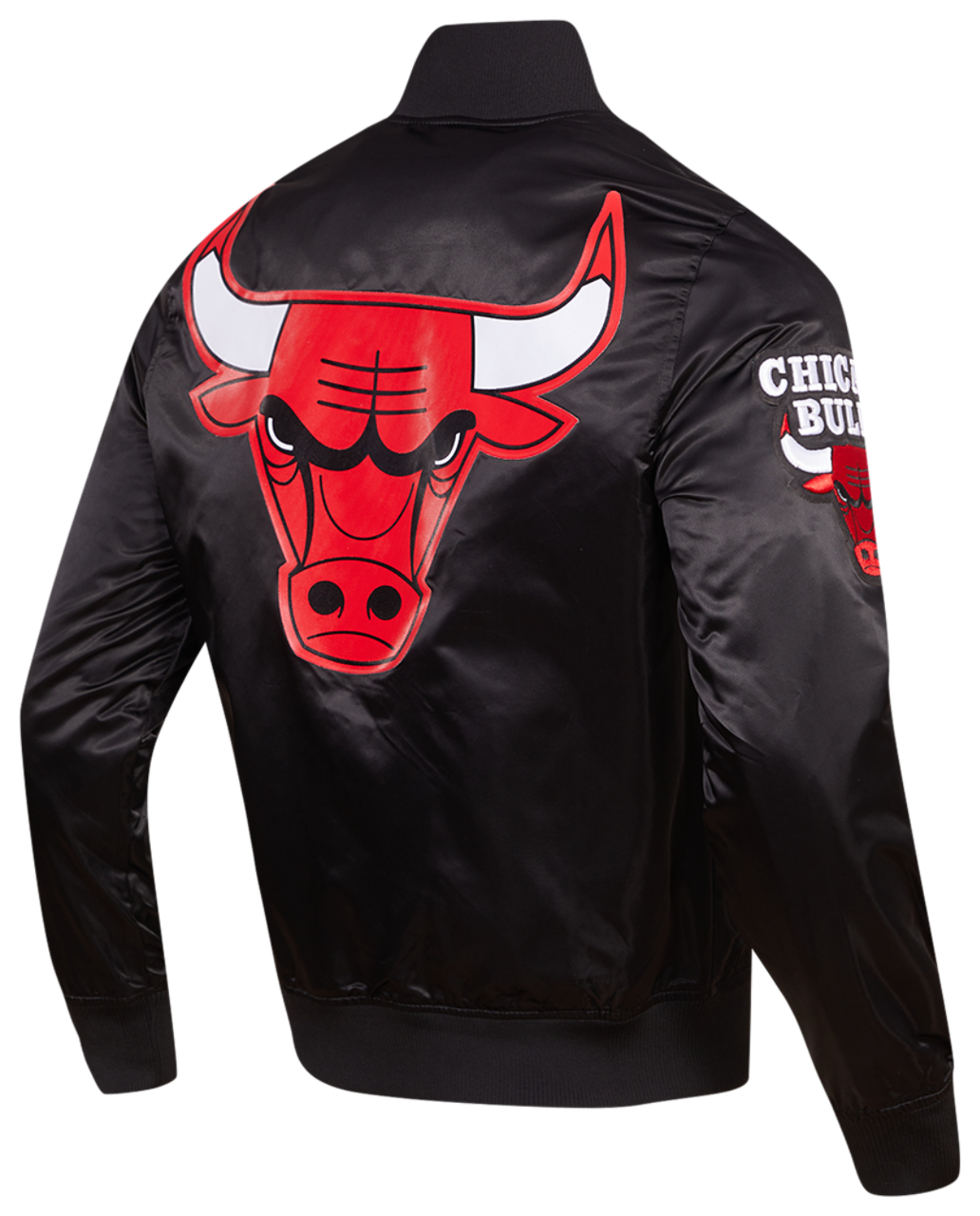 Pro Standard Bulls Tonal Satin Jacket Image 4 of 8. Tap to open photo gallery.