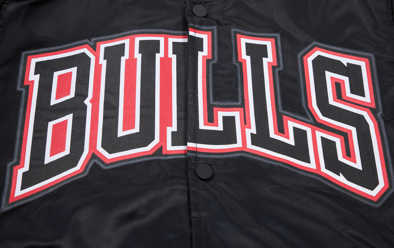 Pro Standard Bulls Tonal Satin Jacket Image 5 of 8. Tap to open photo gallery.