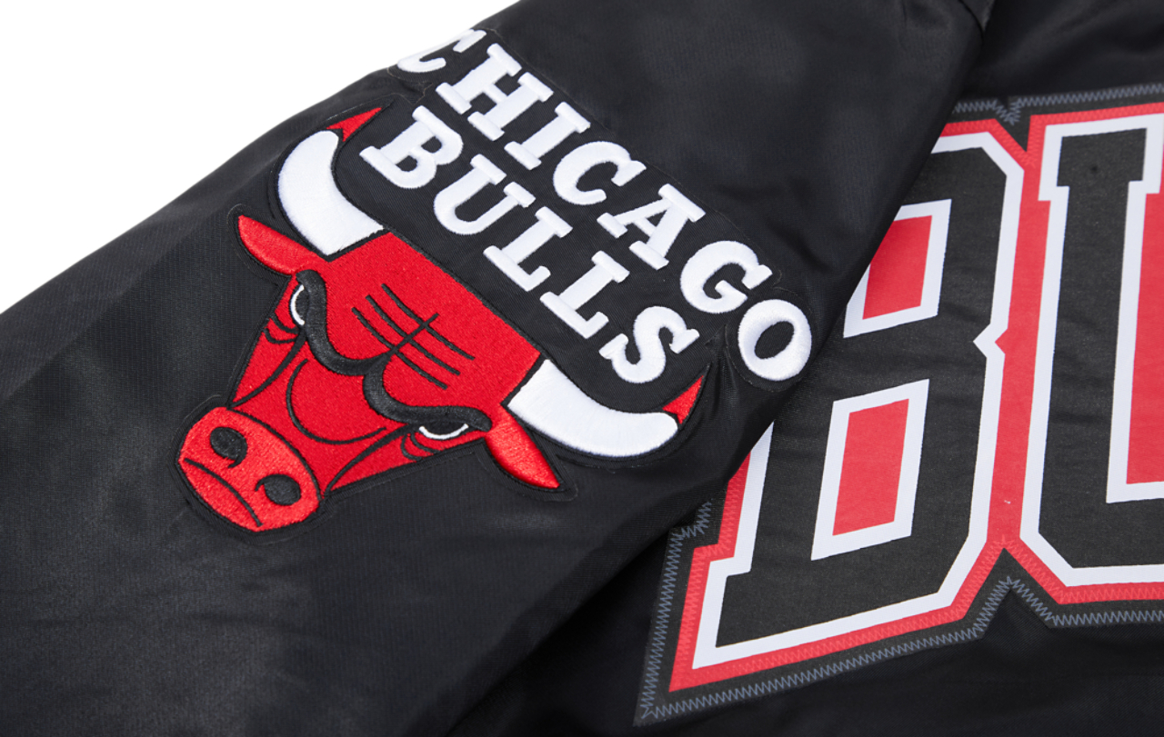 Pro Standard Bulls Tonal Satin Jacket Image 6 of 8. Tap to open photo gallery.