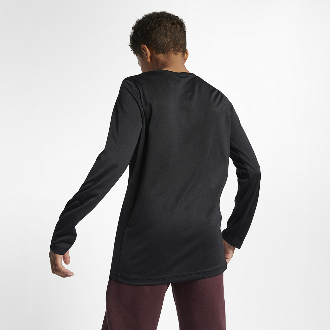 Nike Dry Legend Swoosh Solid L/S T-Shirt Image 2 of 2. Tap to open photo gallery.
