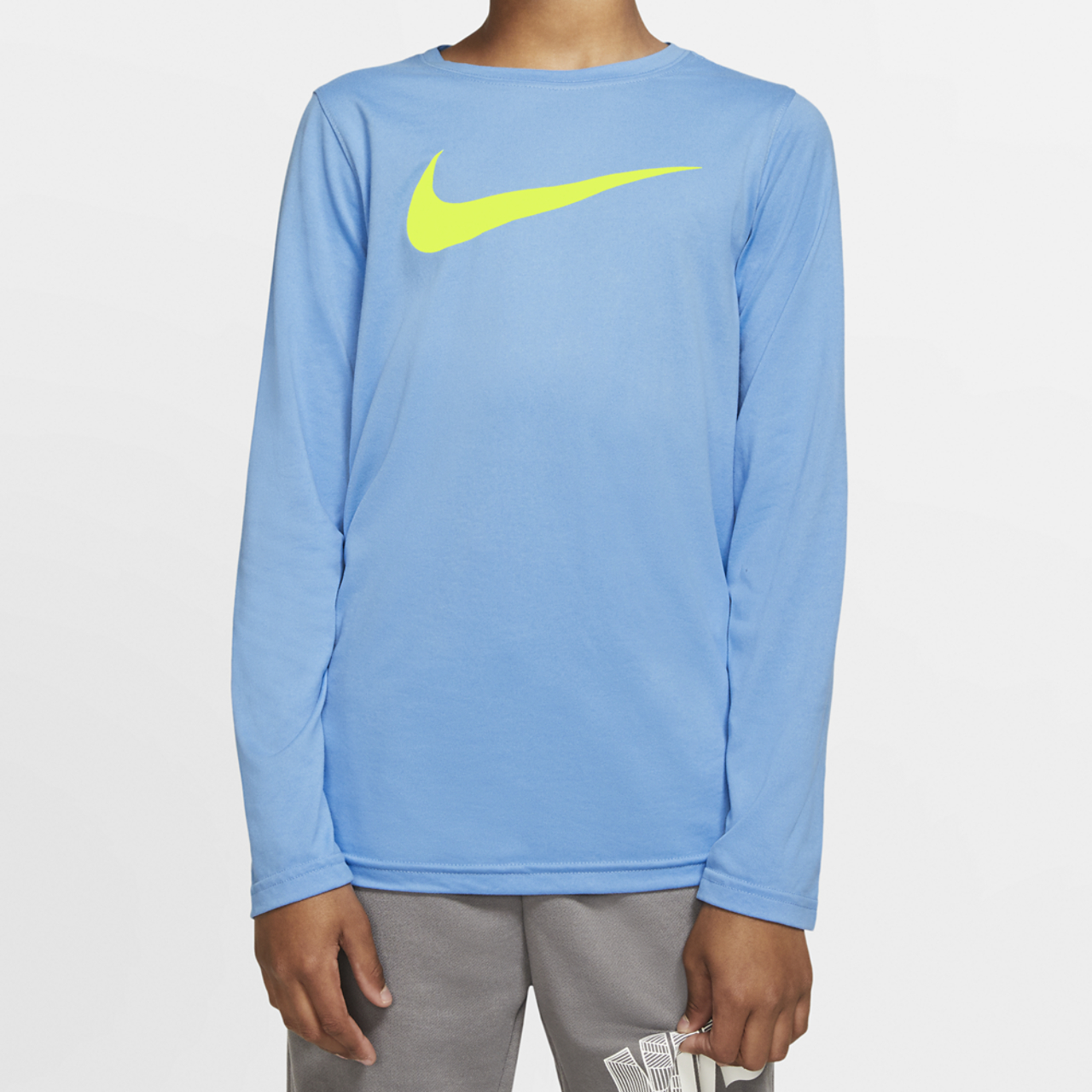 Nike Dry Legend Swoosh Solid L/S T-Shirt Image 1 of 4. Tap to open photo gallery.