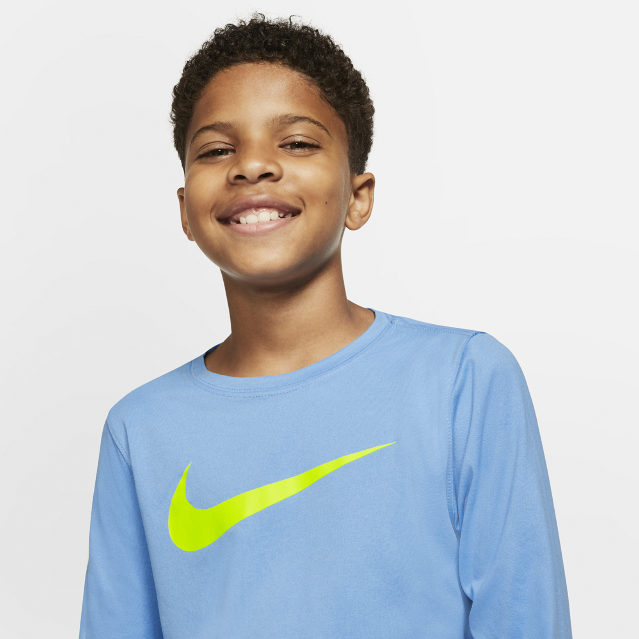 Nike Dry Legend Swoosh Solid L/S T-Shirt Image 3 of 4. Tap to open photo gallery.