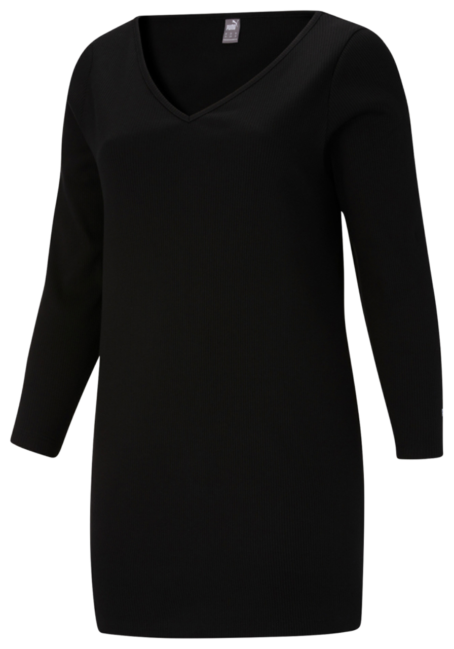 PUMA Plus Size Classics Ribbed Bodycon Dress Image 1 of 2. Tap to open photo gallery.