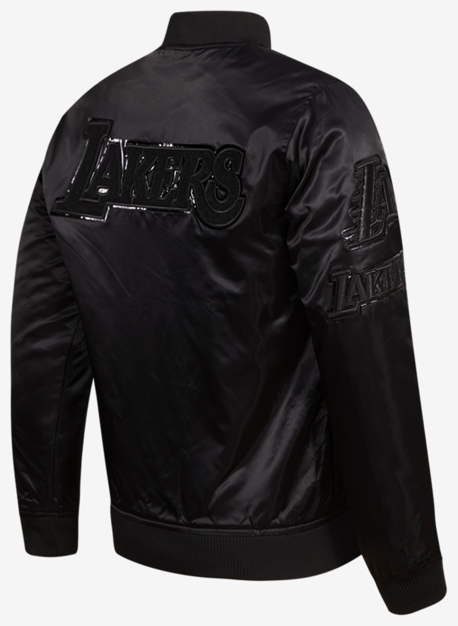 Pro Standard Lakers Big Logo Satin Jacket Image 4 of 4. Tap to open photo gallery.