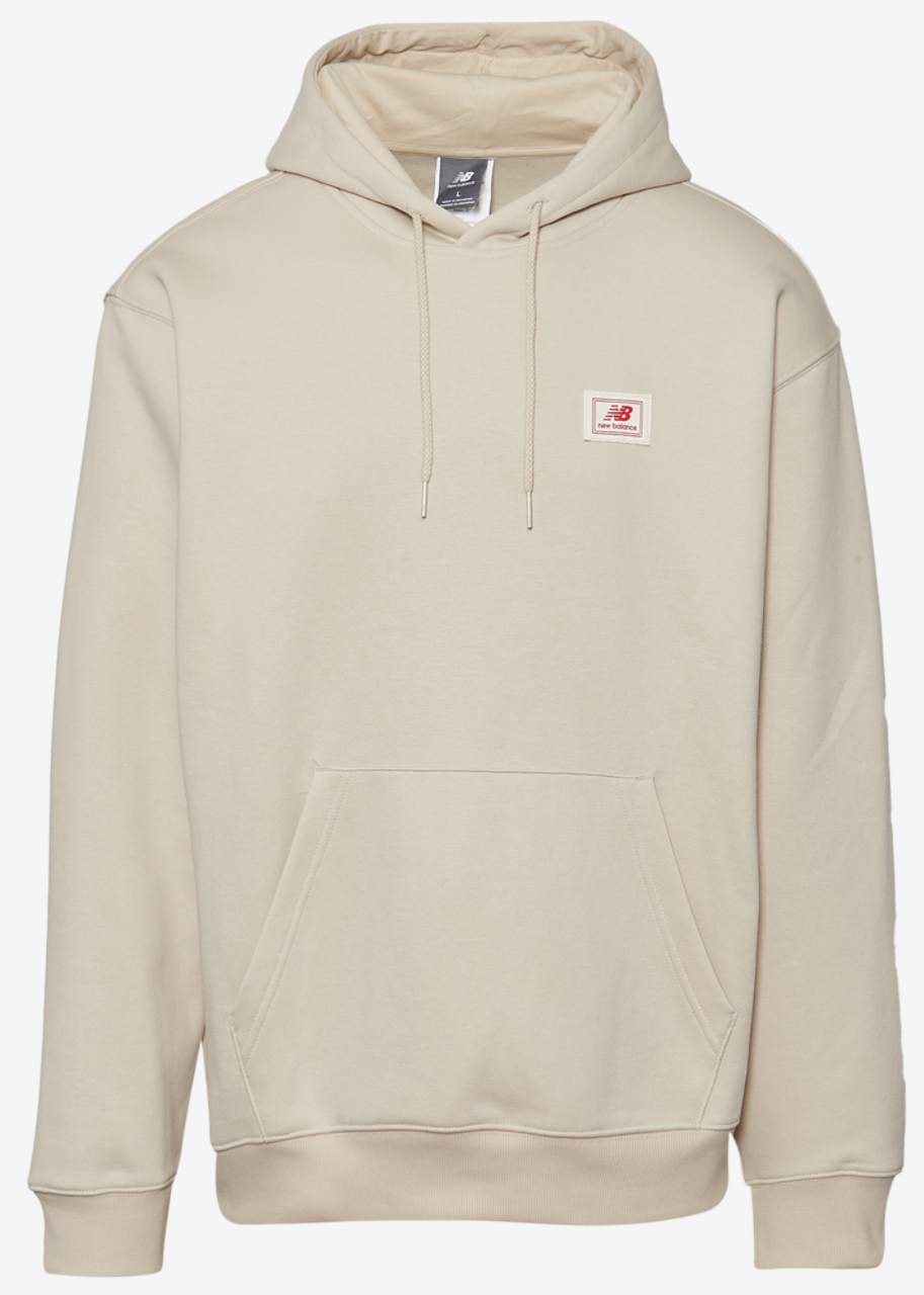 New Balance Essential Woven Label Pullover Hoodie Image 1 of 3. Tap to open photo gallery.