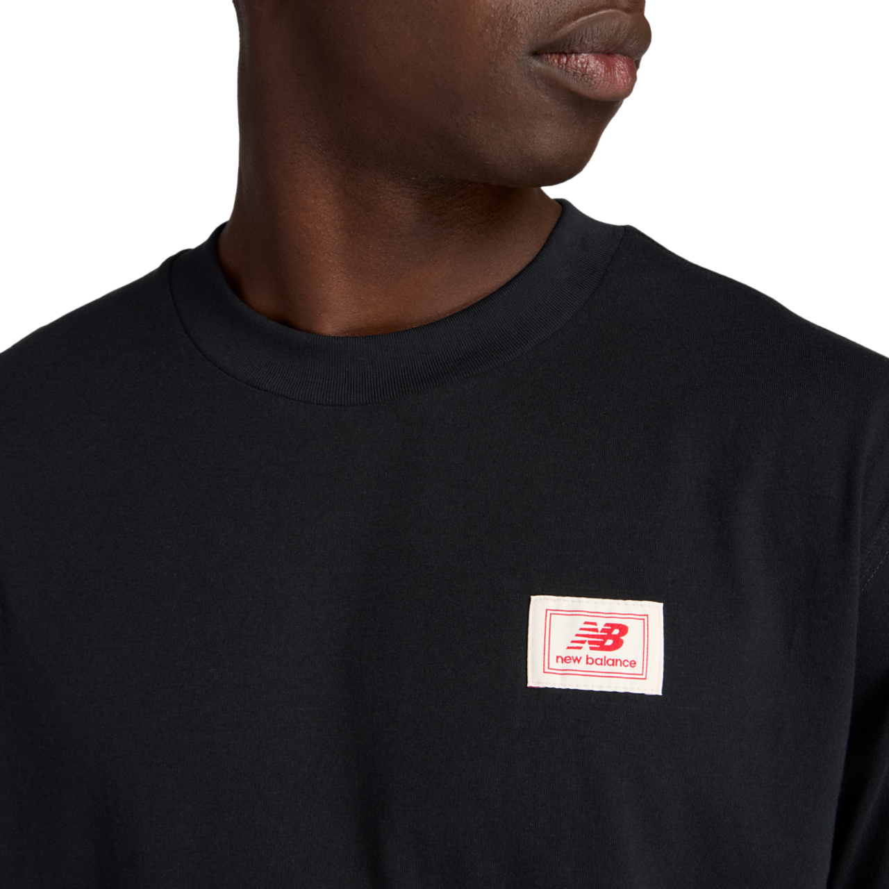 New Balance Woven Label T-Shirt Image 4 of 6. Tap to open photo gallery.