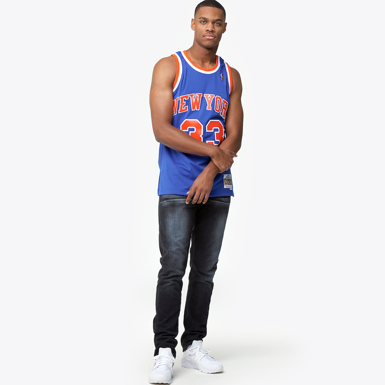 Mitchell & Ness Knicks Swingman Jersey Image 5 of 6. Tap to open photo gallery.