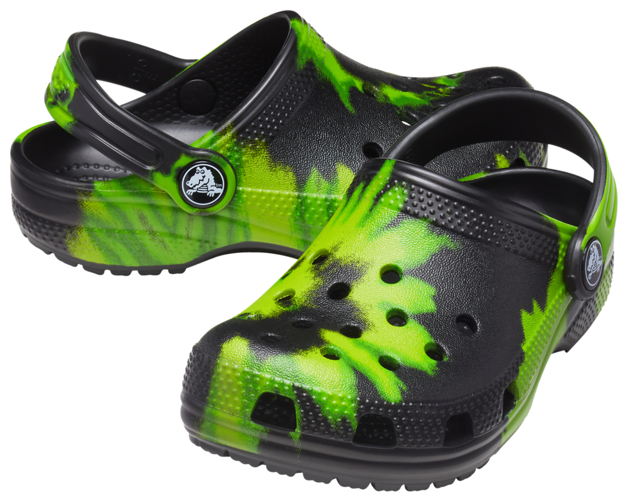 Crocs Classic Tie-Dye Graphic Clog Image 2 of 5. Tap to open photo gallery.