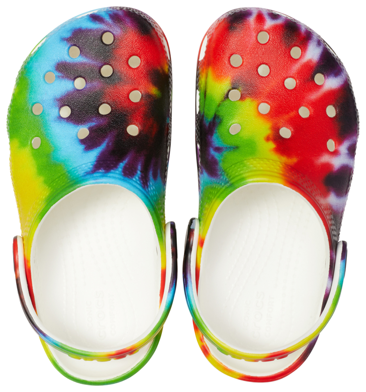 Crocs Classic Tie-Dye Graphic Clogs Image 3 of 4. Tap to open photo gallery.