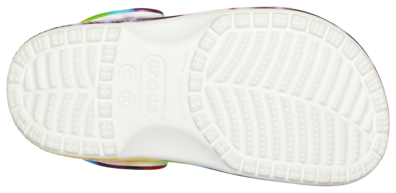 Crocs Classic Tie-Dye Graphic Clogs Image 4 of 4. Tap to open photo gallery.