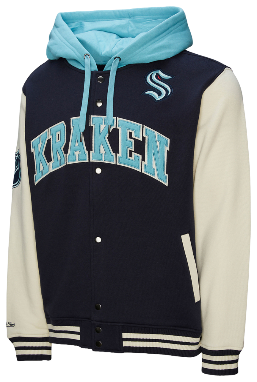 Mitchell & Ness Kraken Courtside Fleece Button Front Jacket - Men's ...