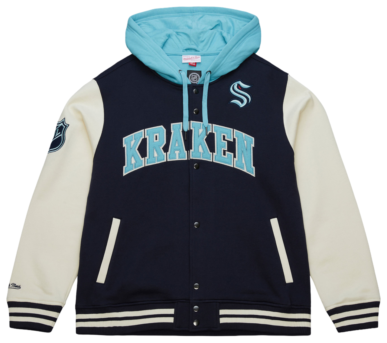 Mitchell & Ness Kraken Courtside Fleece Button Front Jacket - Men's ...
