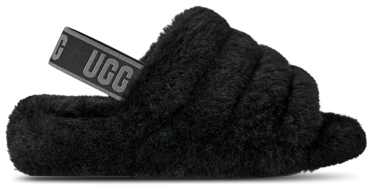UGG LEONA PUFF FLAT 6.5 ブラック UGG Fluff Yeah Slides - Women's | Foot Locker
