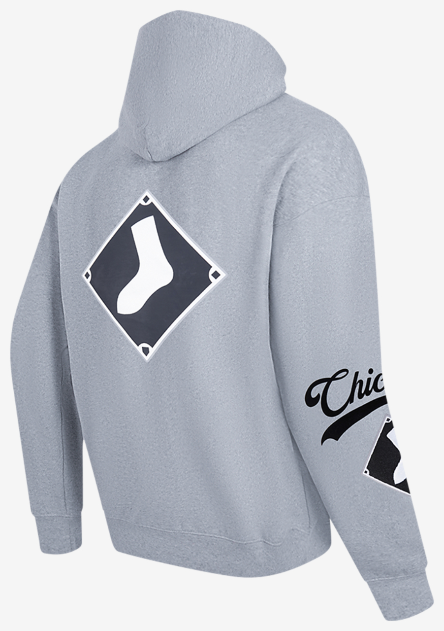 Pro Standard White Sox Living Large Drop Shoulder PO Hoodie Image 4 of 8. Tap to open photo gallery.