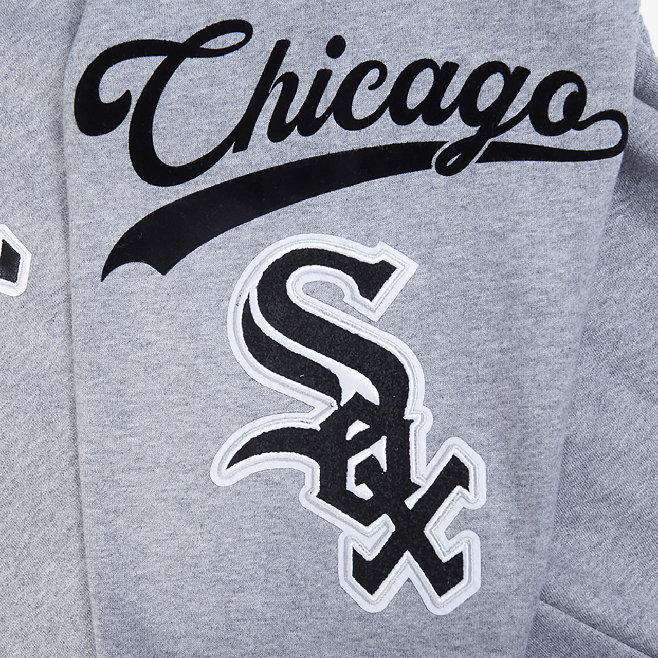 Pro Standard White Sox Living Large Drop Shoulder PO Hoodie Image 7 of 8. Tap to open photo gallery.