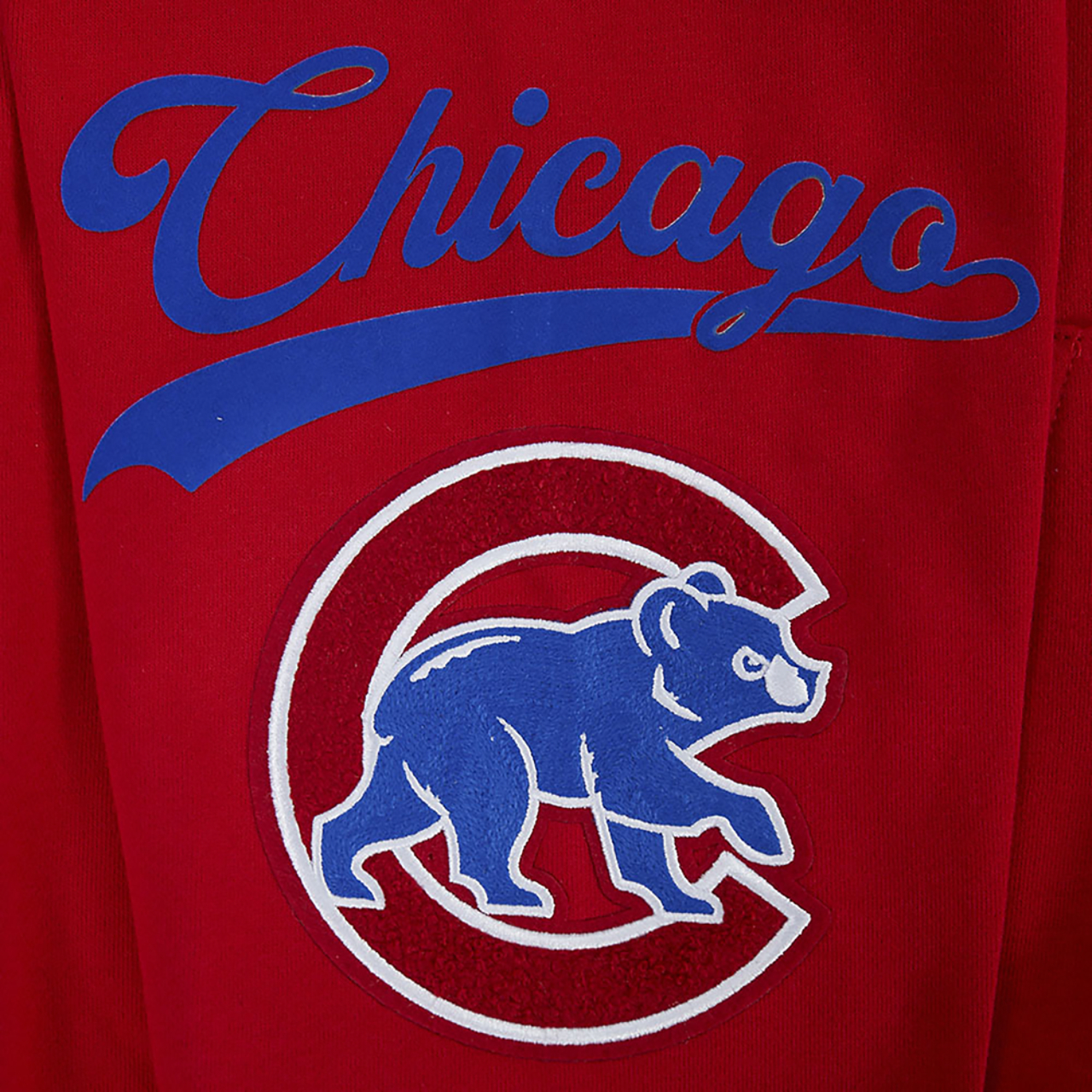 Pro Standard Cubs Living Large Drop Shoulder PO Hoodie Image 7 of 8. Tap to open photo gallery.