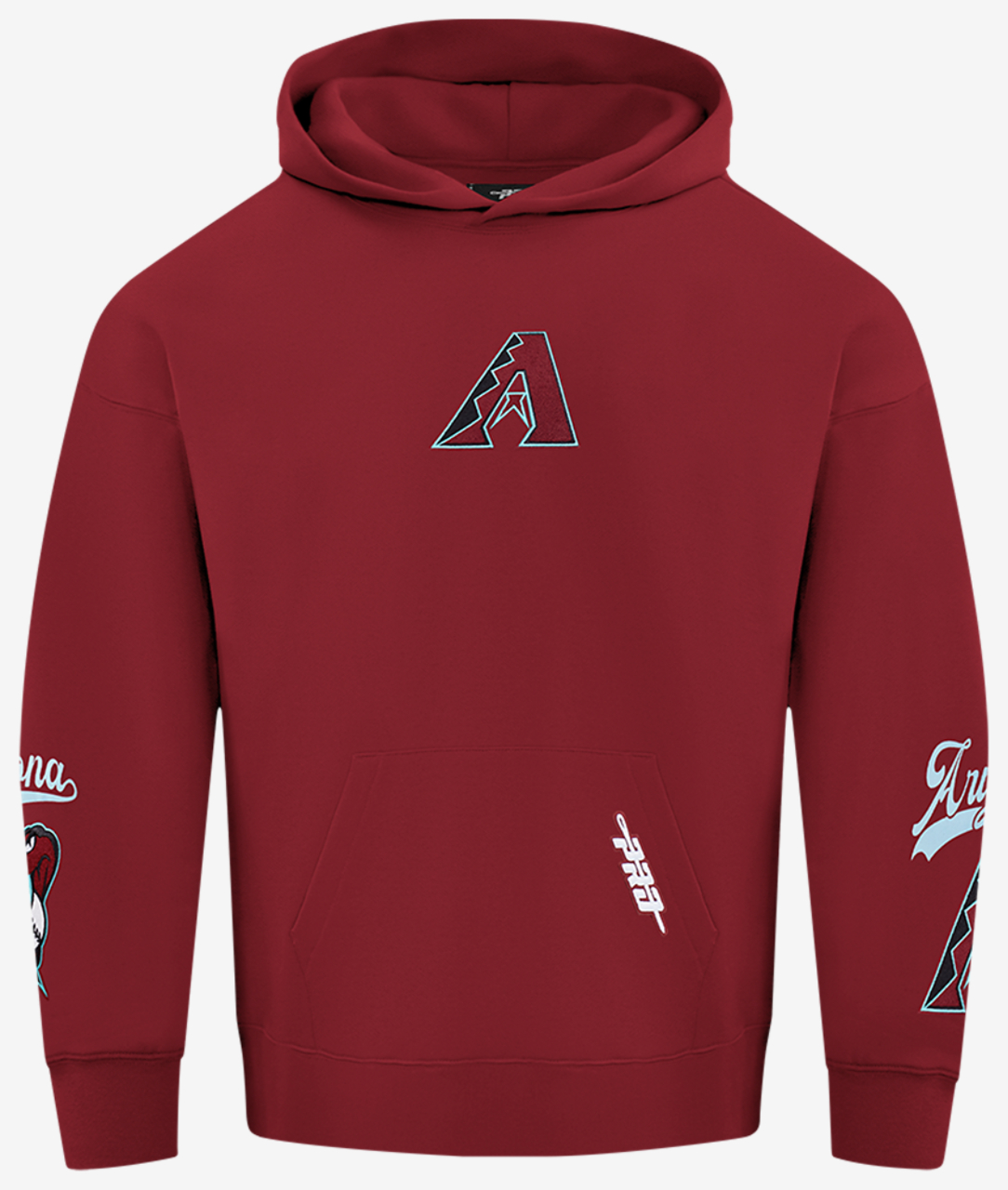 Pro Standard Diamondbacks Living Large Drop Shoulder Hoodie Image 1 of 8. Tap to open photo gallery.