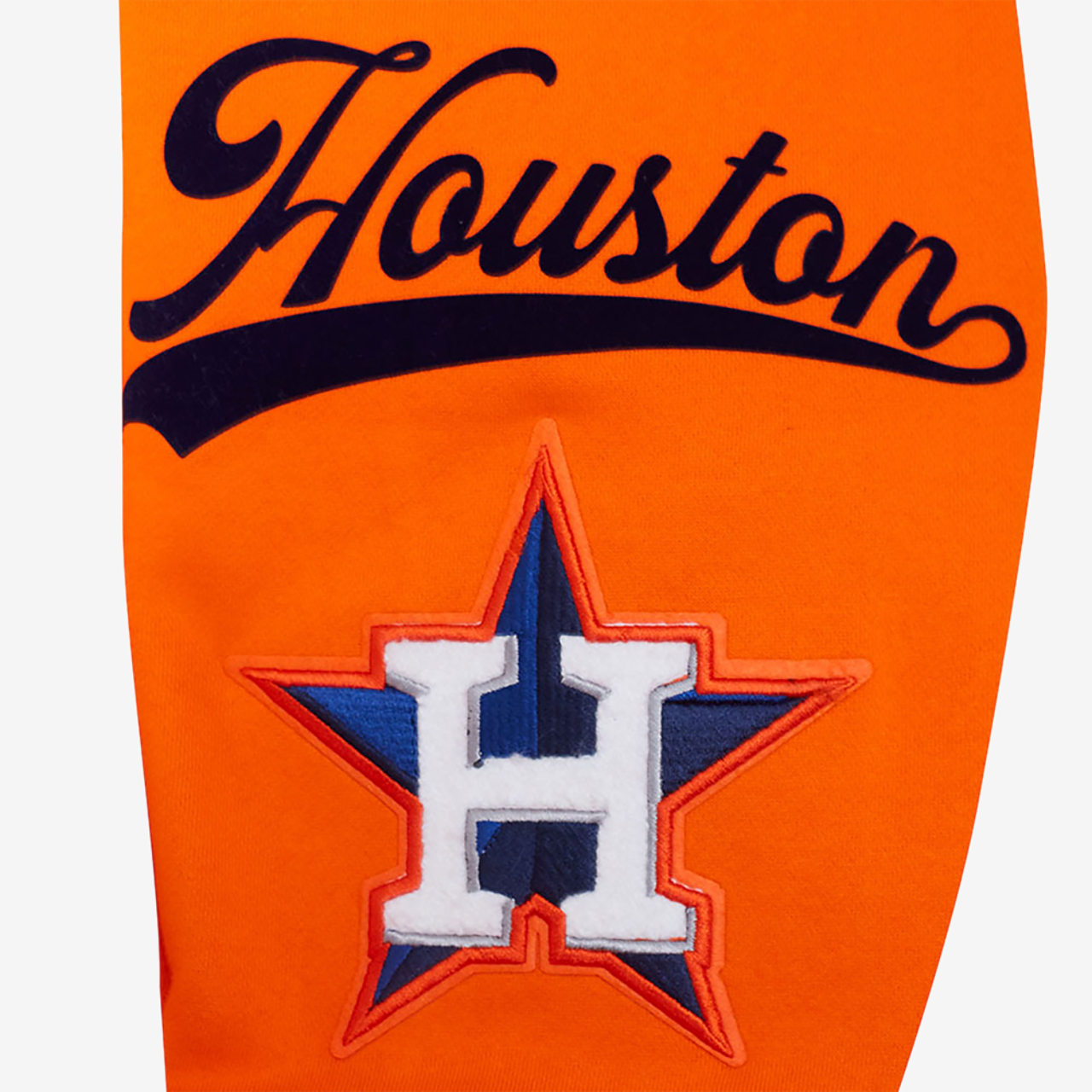 Pro Standard Astros Living Large Drop Shoulder PO Hoodie Image 8 of 8. Tap to open photo gallery.