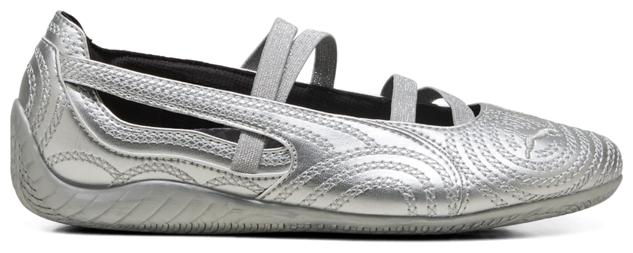 PUMA x Wicked Speedcat Ballet Silver Slippers  Image 1 of 7. Tap to open photo gallery.