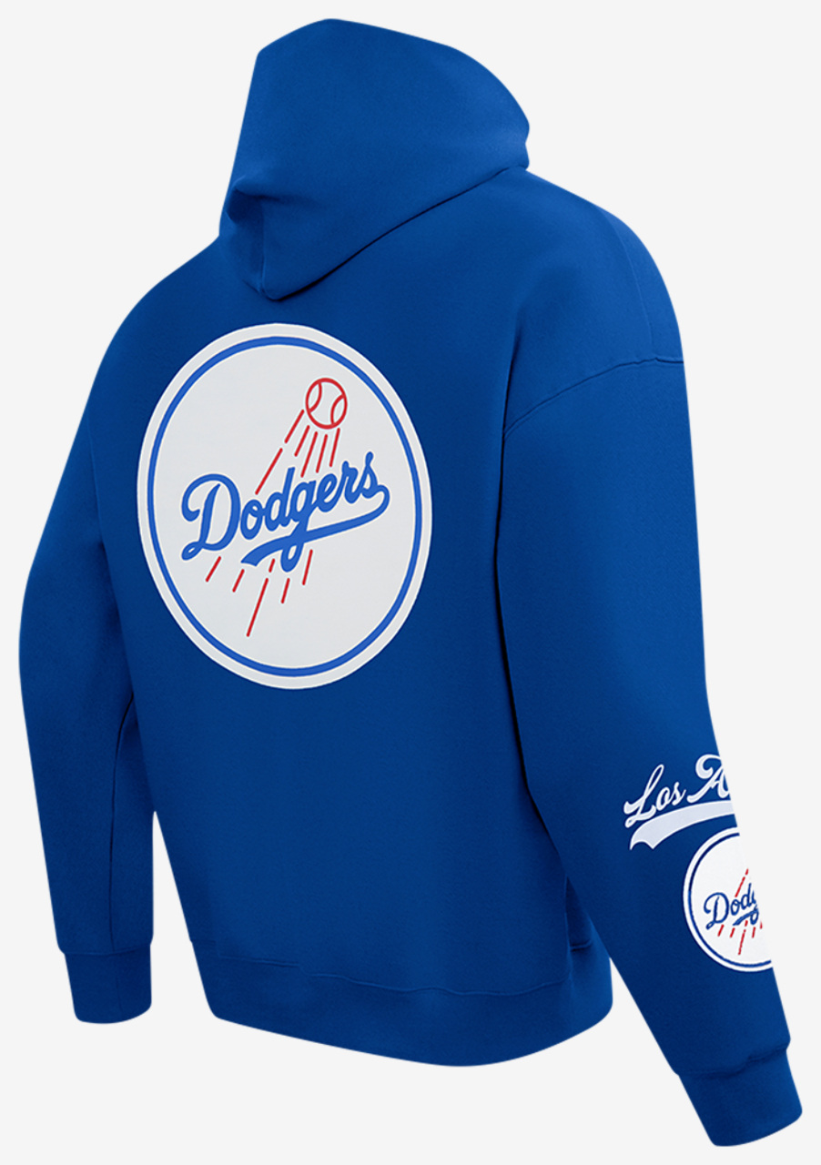 Pro Standard Dodgers Living Large Drop Shoulder PO Hoodie Image 2 of 6. Tap to open photo gallery.