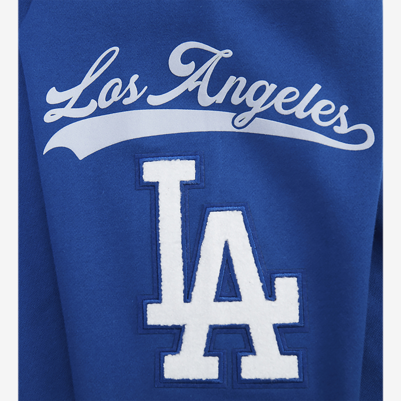 Pro Standard Dodgers Living Large Drop Shoulder PO Hoodie Image 6 of 6. Tap to open photo gallery.
