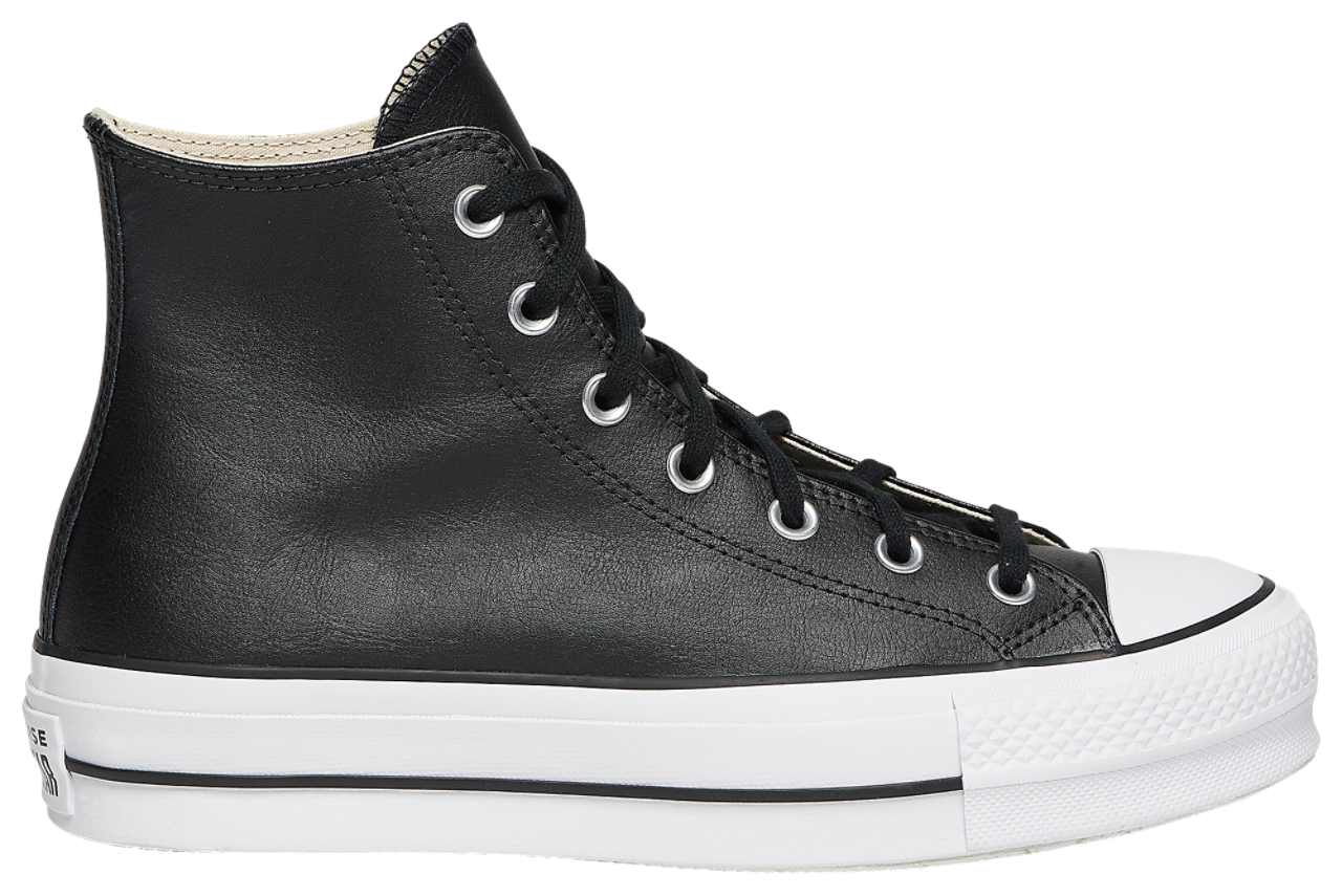 Converse All Star Platform Hi Leather Image 1 of 6. Tap to open photo gallery.